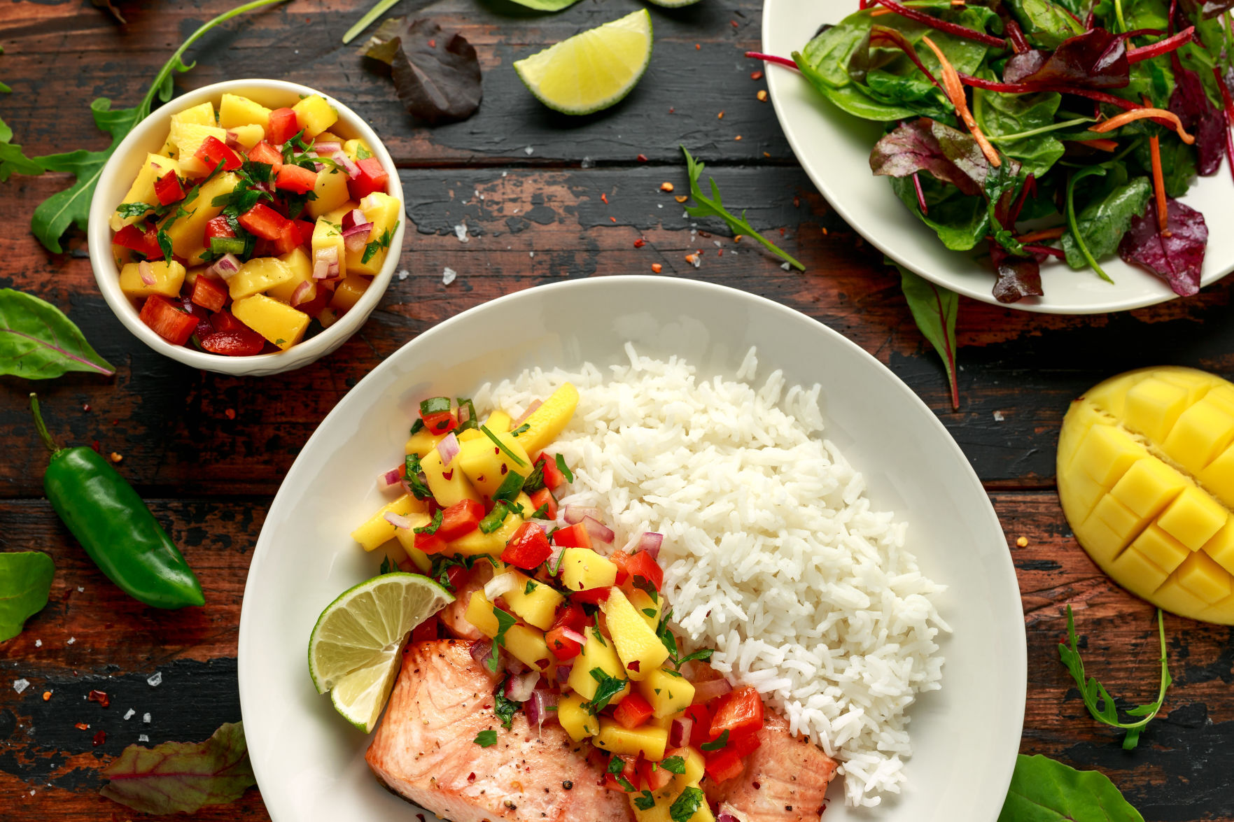 salmon with mango salsa